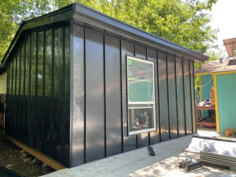 Black standing seam metal wall panels for Metal Roof Installation in Niskayuna